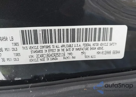 2012 Chrysler Town & Country Touring z USA, uszkodzony, nr VIN 2C4RC1BG4CR252116